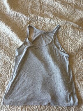 lululemon athletica Heather Gray Ribbed Racerback Tank